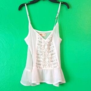 Hollister white spaghetti strap tank